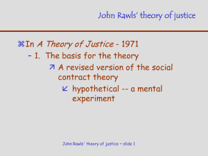 John Rawls` theory of justice