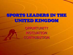 SPORTS LEADERS IN THE UNITED KINGDOM