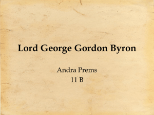 Lord Byron - Presentation