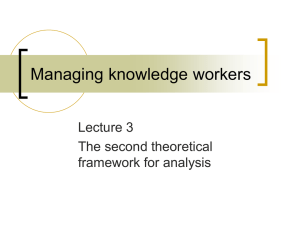 Managing knowledge workers