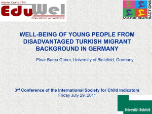 Well-Being of Young People from Disadvantaged Turkish Migrant