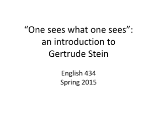PowerPoint: Gertrude Stein