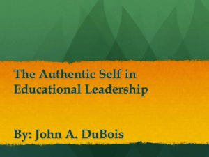 The Authentic Self in Educational Leadership