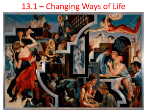 13.1 – Changing Ways of Life