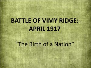 Battle of Vimy Ridge: April 1917
