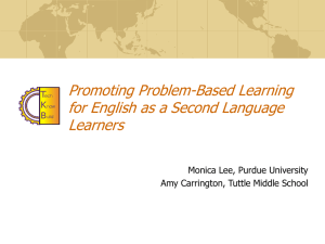 Promoting Problem-Based Learning for English