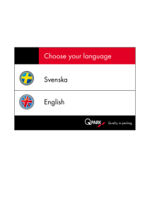 Choose your language Svenska English - Q-Park