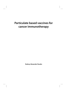 Particulate based vaccines for cancer immunotherapy