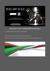 POLEART ITALY SPONSORHIP DETAILS