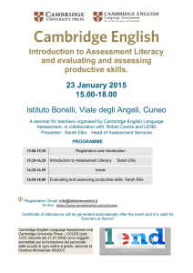 Introduction to Assessment Literacy and evaluating and assessing
