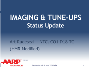2014-Imaging-Tune-ups-status-update_TCS - AARP Tax-Aide