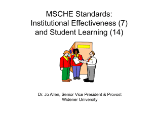 Standards 7 and 14 - Middle States Commission on Higher Education