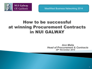 Model of Procurement at NUI Galway