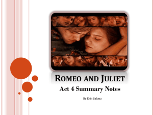 Romeo and Juliet Act 4 Notes