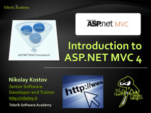 3. Introduction to ASP.NET MVC 4x