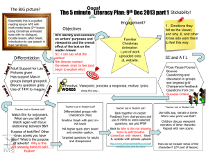 5 min Lesson Plan - The Literacy Shed