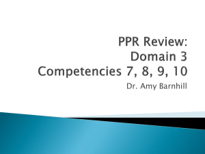 PPR Review: Domain 3 - UHV TExES Preparation