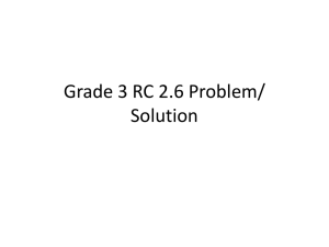 Grade 3 RC 2.6 Problem/ Solution