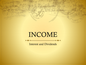 Income-Interest and Dividends (x)