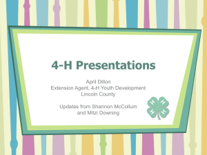 4-H Presentations file - Buncombe County Cooperative Extension