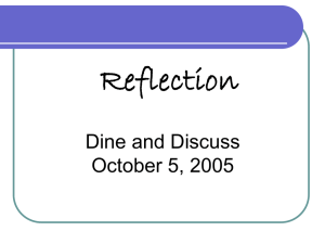 Service-Learning Reflection Dine and Discuss