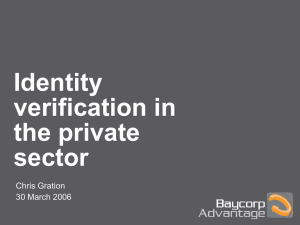 Identity verification in the private sector