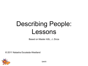 Unit 8 Lessons