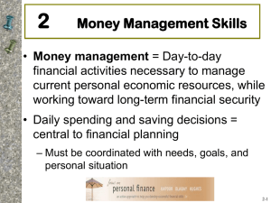 Chapter 2: Money Management Skills