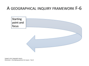 A geographical inquiry framework F-6