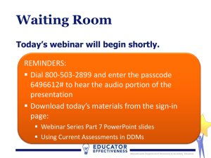 DDM Webinar Part 7: Ramping Up for Next Year: Using Current