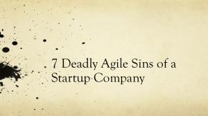7 Deadly Agile Sins of a Startup Company