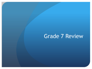 grade 7 reviewx