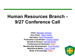 Human Resources Branch