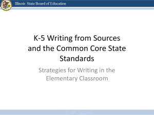 K-5 Writing and CCSS - College of Education