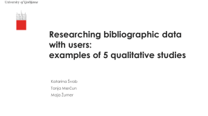 Researching bibliographic data with users: examples of 5 qualitative