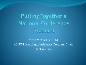 Putting Together a National Conference Program