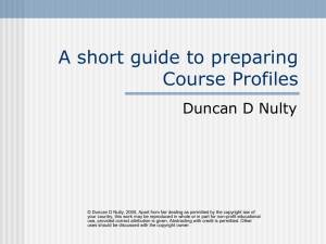How to write a course profile