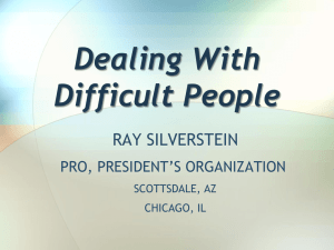 Dealing With Difficult People-Ray