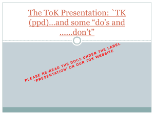 Your Presentation-Do and Don`t
