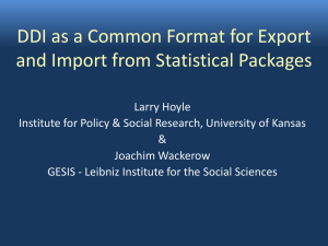 DDI as a Common Format for Export and Import from Statistical