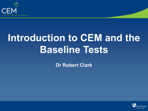 Intro to CEM and Baseline