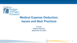 2013 AASD Medical Expense Deduction