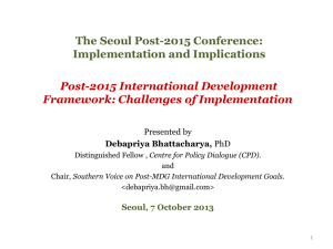 Post-2015 International Development Framework
