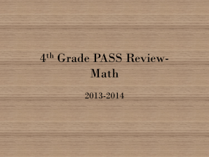 4th Grade PASS Review