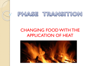 Phase Transition: Changing Food with the Application of Heat