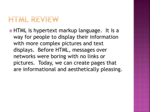 HTML Review - My Course Web Page!