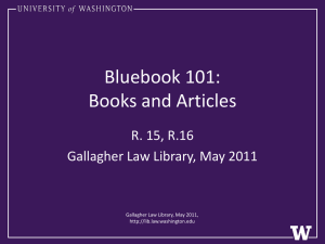 Books and Articles - Gallagher Law Library