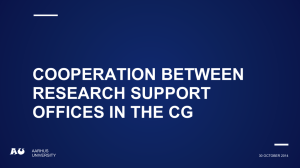 Cooperation between Research support offices in the cg