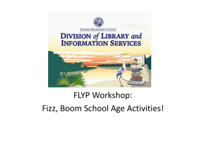 FLYP workshop Fizz Boom School Age Activities