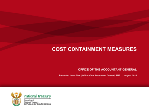 Cost Containment 21 Aug 2014 - Office of the Accountant
